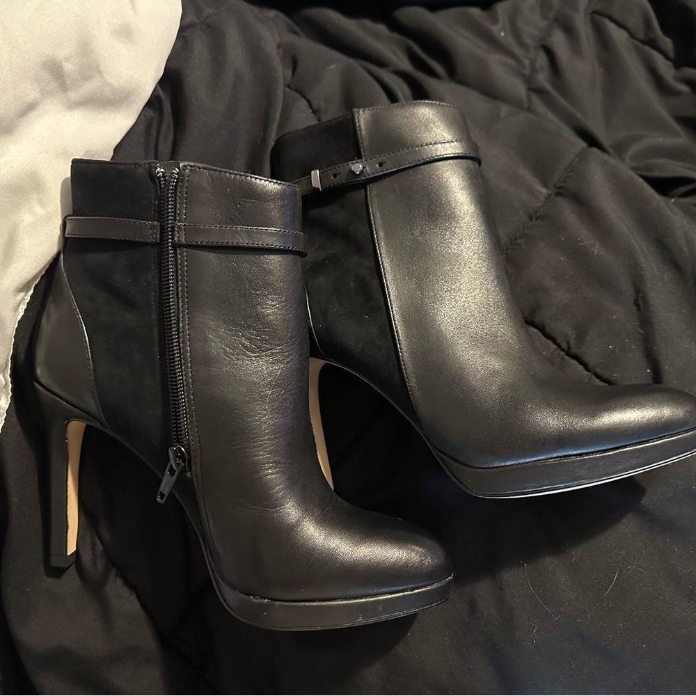 Elegant Black Leather Ankle Boots